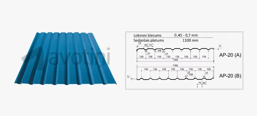 Trapecveida profils AP-20